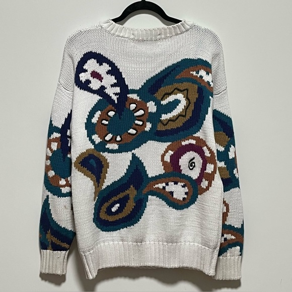 HENRY GRETHEL Vintage classic heavy
Cotton Knit retro unique crewneck Sweater - Picture 4 of 8